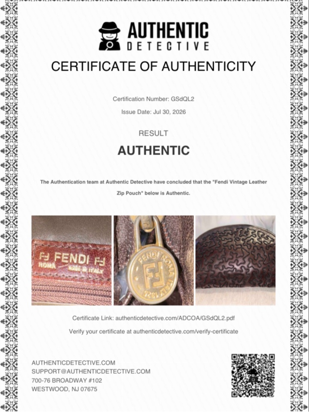 FENDI - Authentic Vintage Fendi Roma Lambskin Leather Appliqué Clutch - Picture 12 of 12